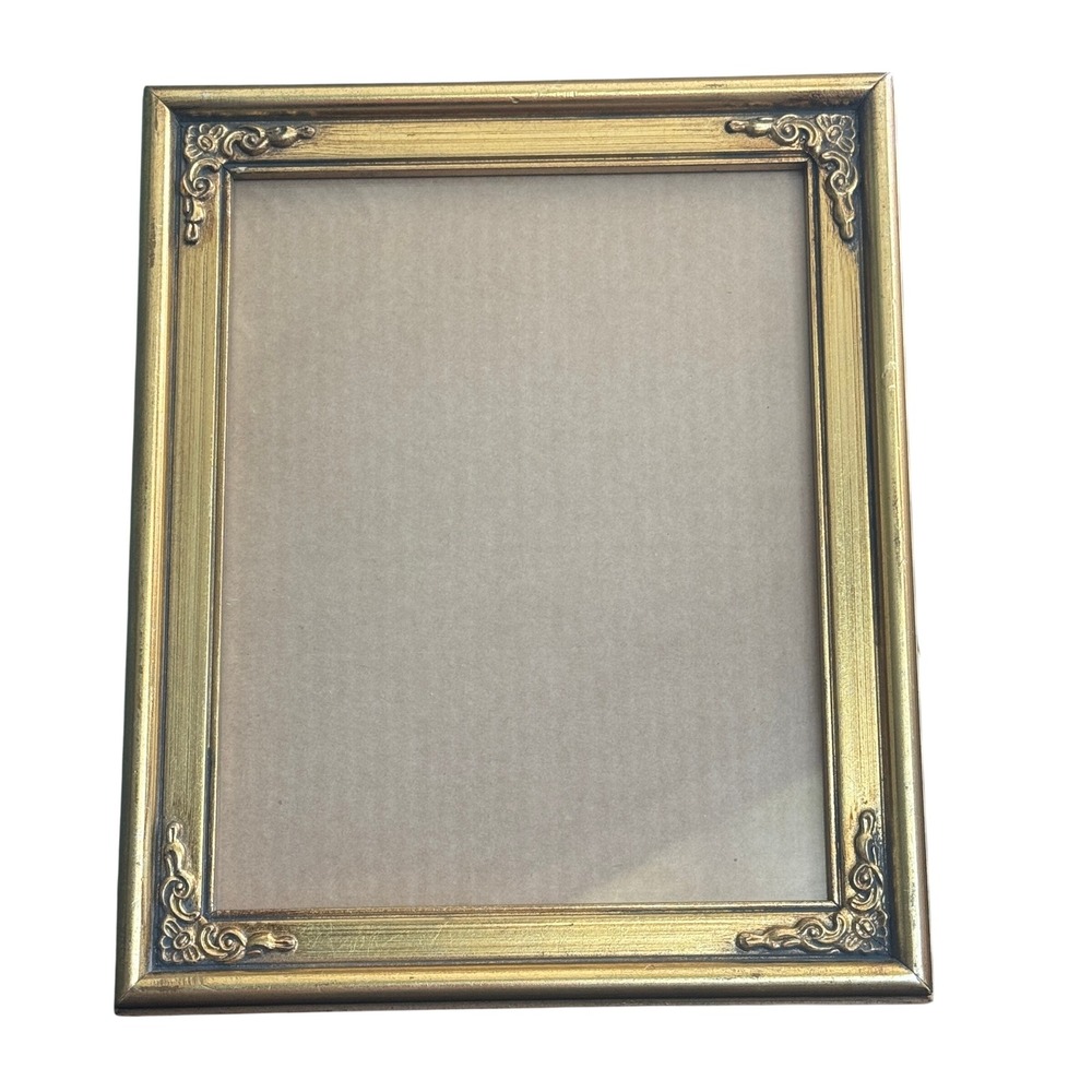 Silvestri Gold Ornate Filigree Corner Picture Frame Handcrafted Velvet Back